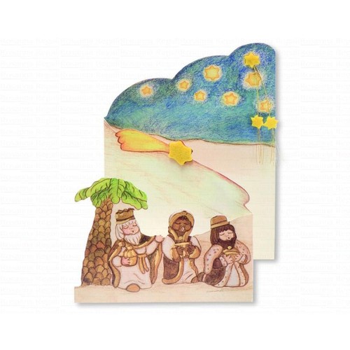 Biglietto auguri con magi - biglietto, re