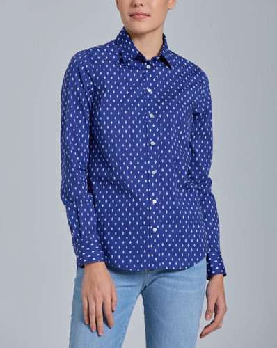 Camicia donna blu manica - , lunga