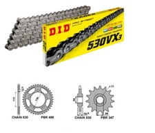 TRASMISSIONE HONDA CBR 1100 XX 1997 2008 DID VX3 CATENA 530 CORONA PIGNONE