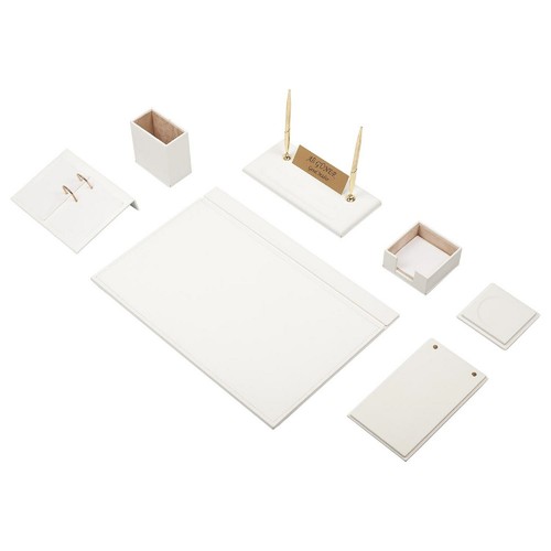 Set scrivania pelle con 9 - set,