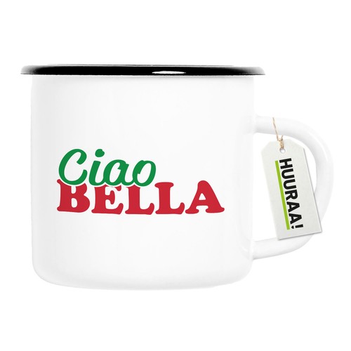 Tazza smaltata ciao - tazza,