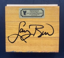 Parquet da giardino Larry Bird firmato JSA LOA High School Floor pre Boston Celtics
