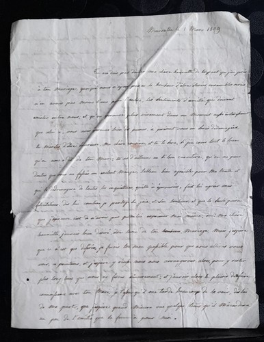 Rare lettre manuscrite datée