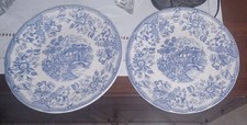 COPPIA PIATTI PORCELLANA INGLESE IRONSTONE TABLEWARE CM. 28,5 DIAMETRO