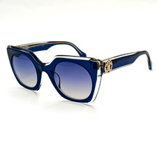 Occhiali da sole roberto cavalli donna sunglasses blu lenti sfumate gatto