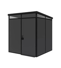 CASETTA DA GIARDINO PREFABBRICATA IN PVC E ALLUMINIO ARTPLAST "MODULARE" NERO...