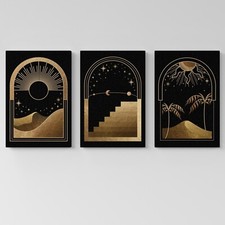 Set di Quadri Moderni Oro &