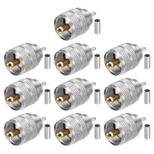 10pcs Crimp Connectors, 50 Ohm