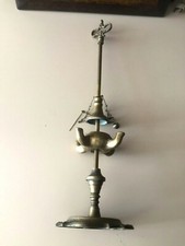 Antica Lampada o lanterna Petrolio Olio da tavolo in Ottone