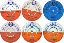 85mm record label vinyl - x6,