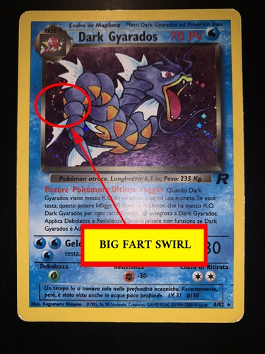 Dark gyarados holo - gyarados, fart