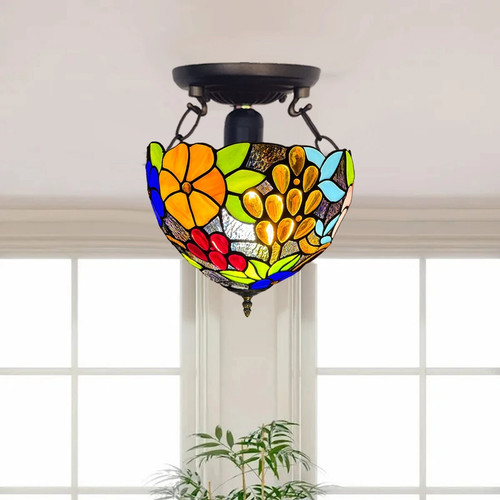 Plafoniera stile tiffany - plafoniera,