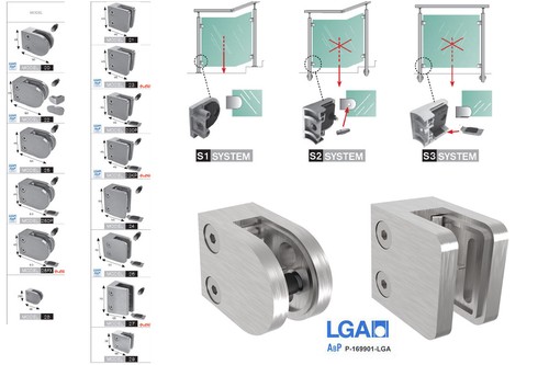 Supporto vetro acciaio inox - in,