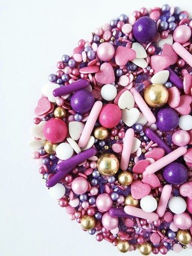 Cake sprinkles rosa viola - rosa, oro