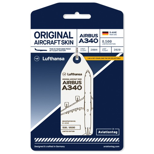 Aviationtag lufthansa airbus - lufthansa,