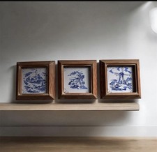 Set di 3 quadretti in ceramica