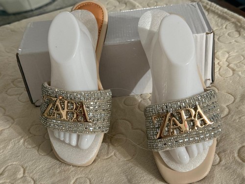 Sandali donna zara beige oro - zara,