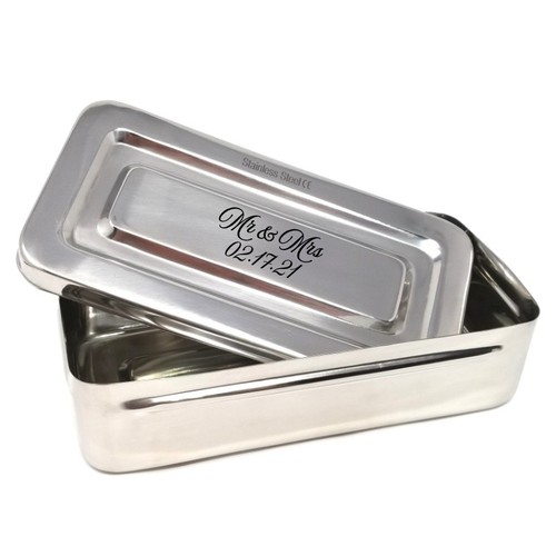 Scatola acciaio inox incisa - , mr