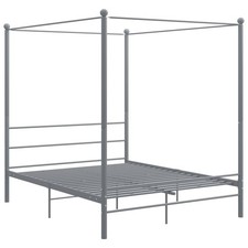 Letto a Baldacchino Grigio in