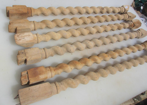 Colonne tornite legno - , vintage