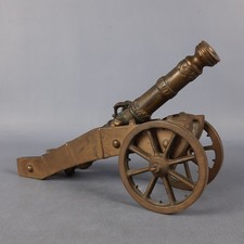 Antico Cannone Bronzo Modello Artiglieria Militare Storico Esposizione Xx Sec.