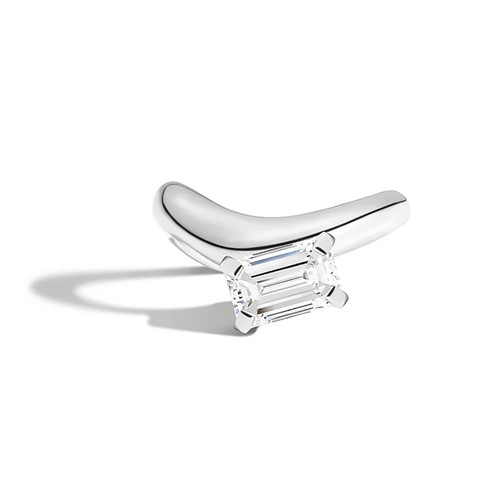 Anello con diamanti - , coltivati