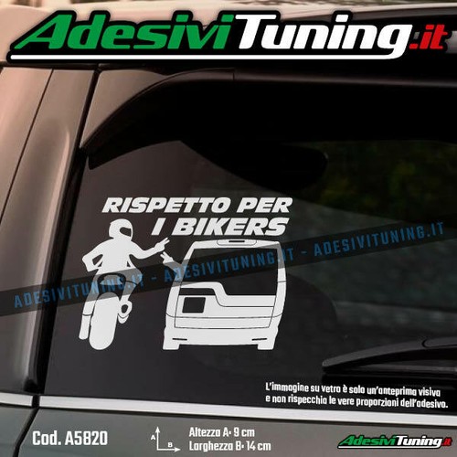 Adesivo rispetto per bikers - adesivo,