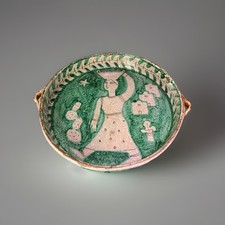 Guido Gambone (1909-1969) IMPORTANTE PRIMA ciotola grande ceramica Italia Avallone