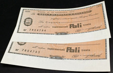 MINI ASSEGNO LIRE 50 - BANCA