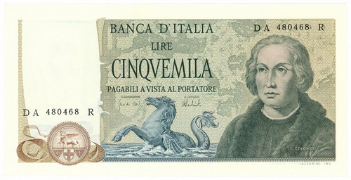 5000 lire cristoforo colombo - cristoforo,