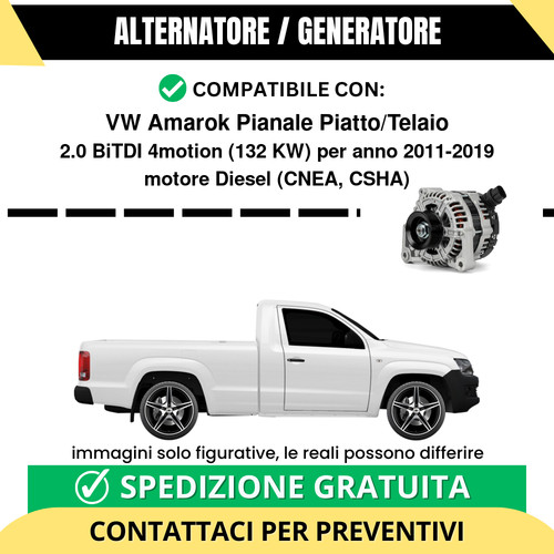 Alternatore amarok pianale - alternatore, vw