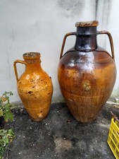 Coppia di capasoni giare in terracotta antichi pugliesi