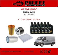 KIT FILTRI TAGLIANDO + 6 LT OLIO 5W30 SELENIA FIAT DUCATO 2.3 MULTIJET 88KW/96KW