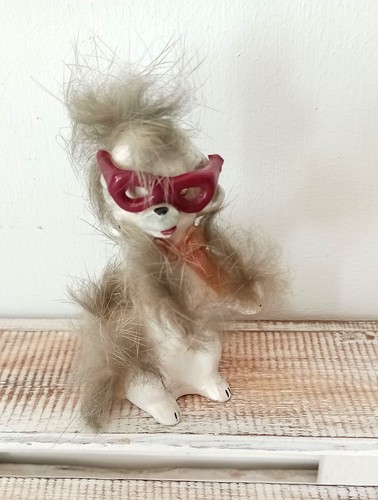 Vintage 1950s ceramic poodle - 1950s?,
