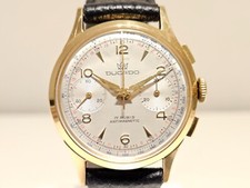 OROLOGIO DA UOMO VINTAGE RARO LUSSO SVIZZERO PLACCATO ORO CRONOGRAFO MECCANICO "DUCADO"