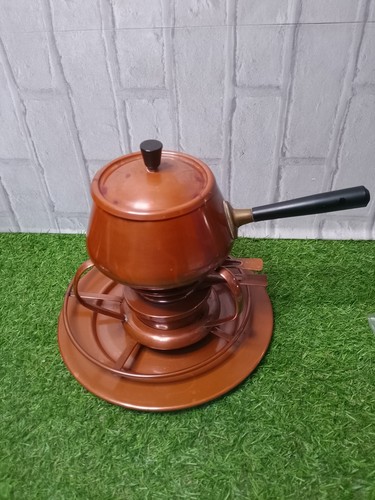 Set fonduta rame anni 70 - in,
