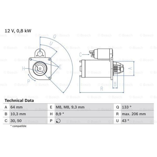 Motorino avviamento bosch - motorino,