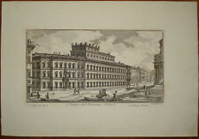 Stampa antica veduta palazzo