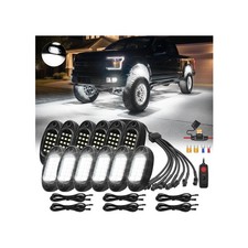 12Pods All Pure White LED Rock