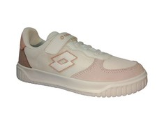 Scarpe Sneakers Lotto Venus 1 Amf Bambina in Pelle e nylon bianco/rosa