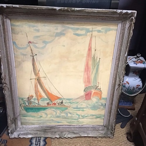 Grand tableau 1950 huile - grand, 1950’s