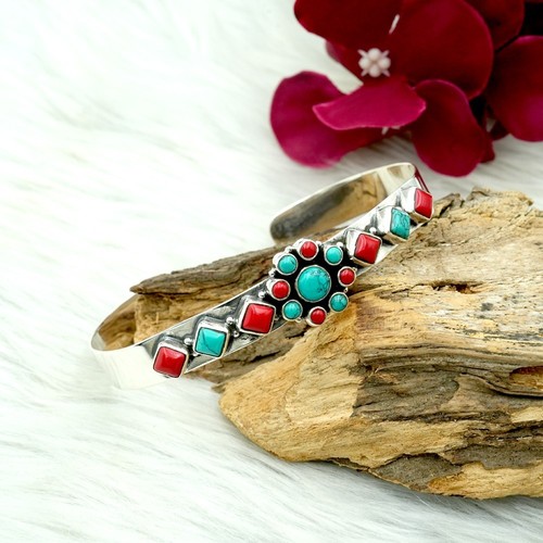 Bracciale floreale argento - bracciale,