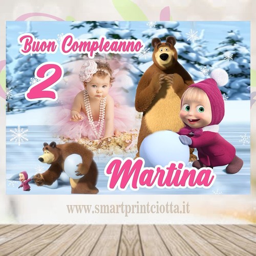 Striscione banner masha orso - banner, e