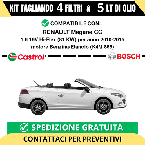 Tagliando per renault megane - per,