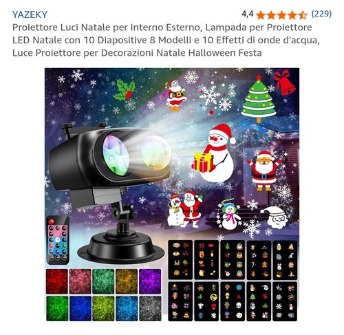 Proiettore luci natale yazeky - proiettore,