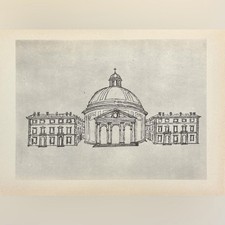 CHIESA -ARICIA Giovanni Gian Lorenzo Bernini stampa fine art antica vintage anni '40