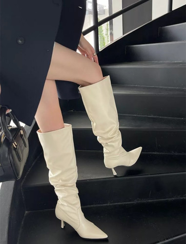 Stivali alti beige - stivali,