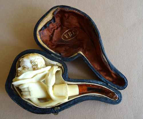 Antike meerschaumpfeife junge - meerschaumpfeife,,