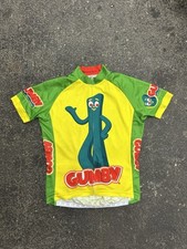 Due Retro Gumby Maglia Ciclismo Multicolore Uomo Grande Outdoor Bici Zip Up