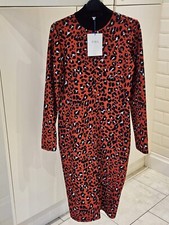 Abito tubino Zara rosso stampa